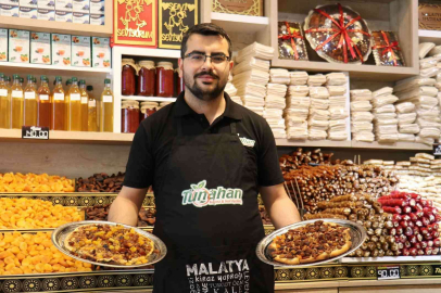 Kayısıdan pizza yaptı