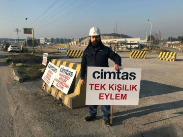 Kaynak İşçisinden Tek Kişilik Eylem