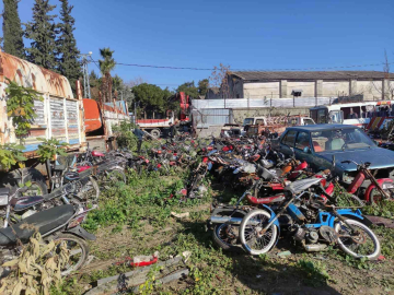 Erzinde trafikten men edilen 250 motosiklet silah endüstrisinde kullanılacak