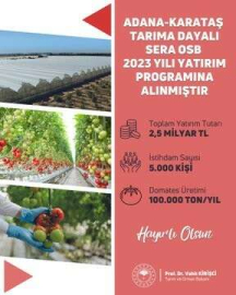 Adanaya dev yatırım müjdesi