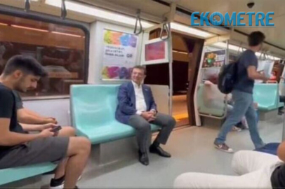 Ekrem İmamoğlu metroya bindi